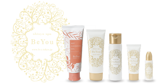 BeYouのロゴと商品が横一列に並んでいます